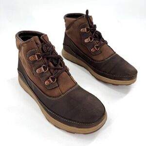 Chaco Pinecone Hiking Boots Womens Sz 6 Brown Leather Lace Up Outdoor Active